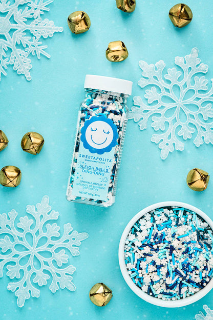 SLEIGH BELLS SPRINKLE MEDLEY 3.5oz/100g Bottle