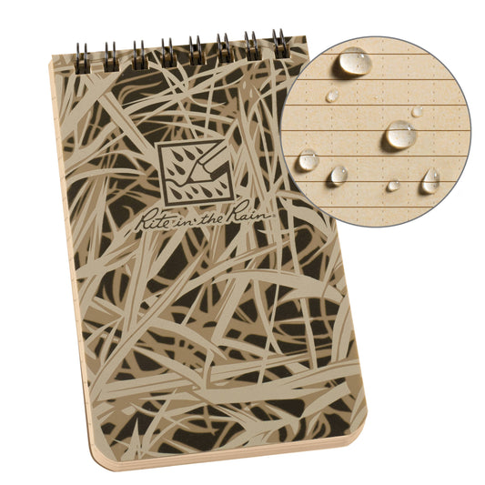 Rite in the Rain 3" x 5" Top Spiral Notepad Grass Camo Cover