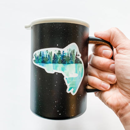 Reflection Trout Fish Sticker