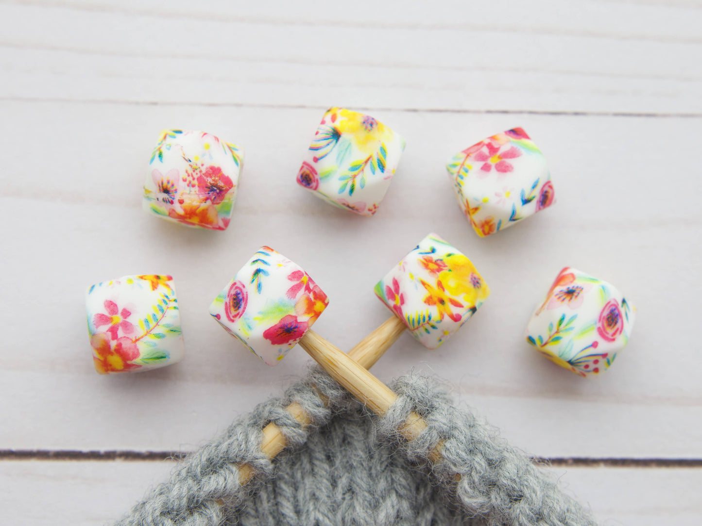 Bright Blossom Hexagon | Stitch Stoppers