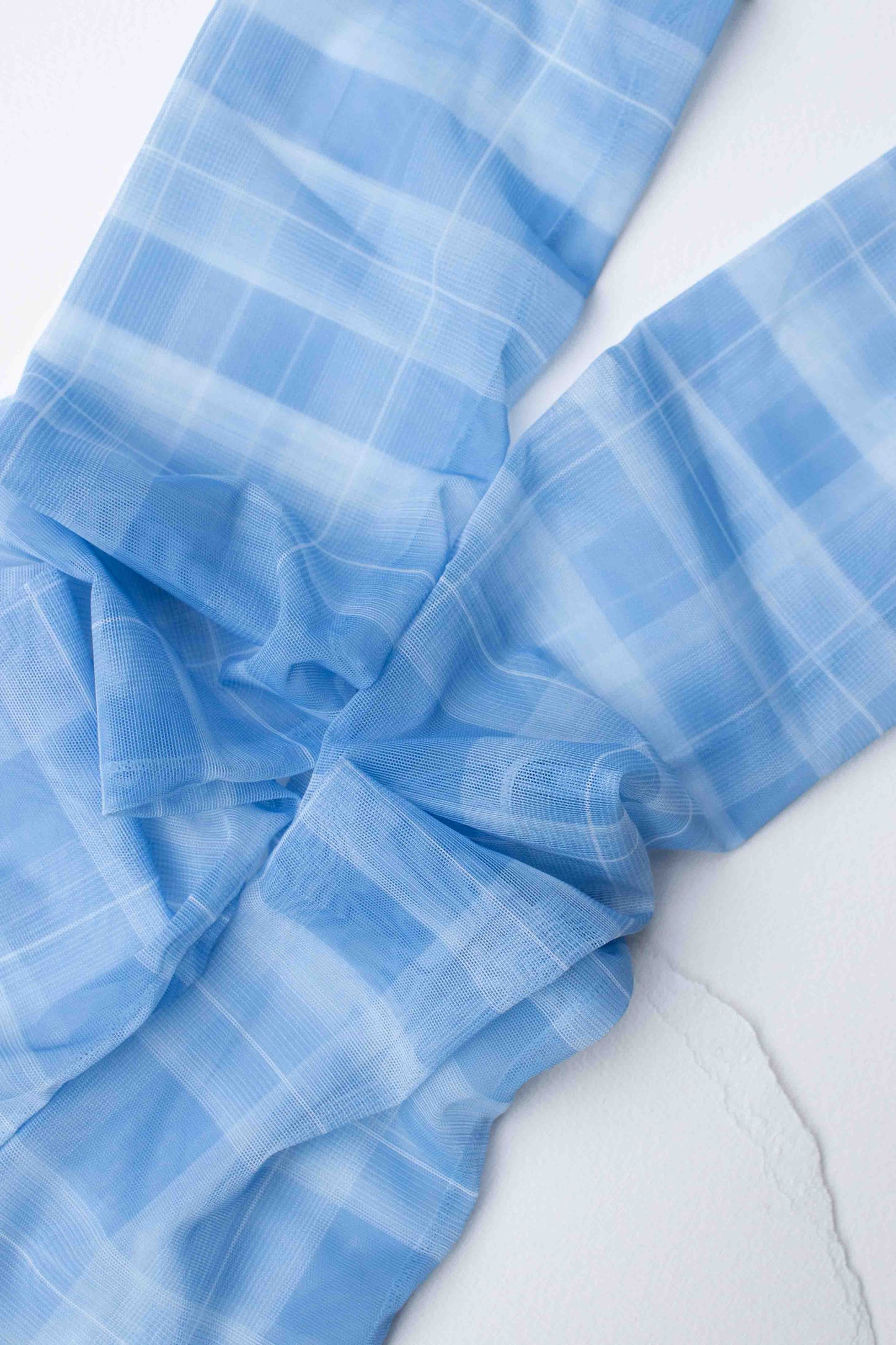 Sheer Patterned Crew Socks