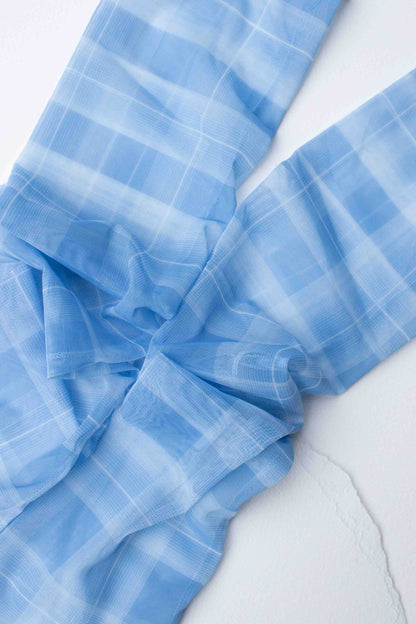 Sheer Patterned Crew Socks