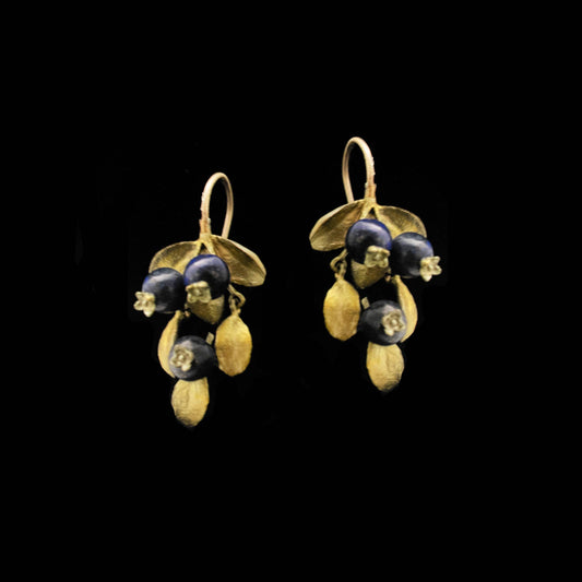 Blueberry Wire Drop Earrings