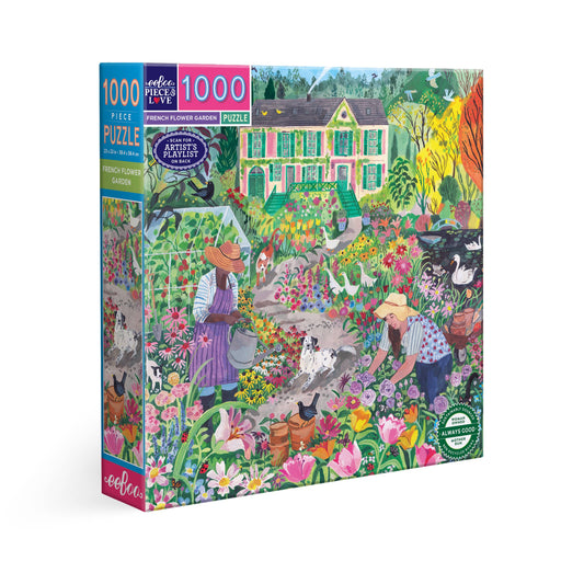 French Flower Garden 1000 Piece Puzzle
