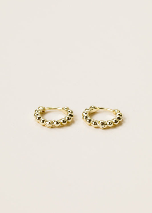 Ball Hoop - Tiny - Gold Earrings
