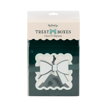 BOW1111 - Green Bow Ric Rac Cookie Box