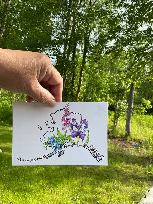 Wildlife Postcard - Alaska Wildflowers