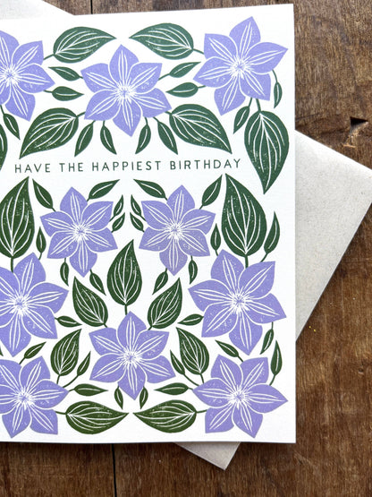 "Have the Happiest Birthday," Greeting Card