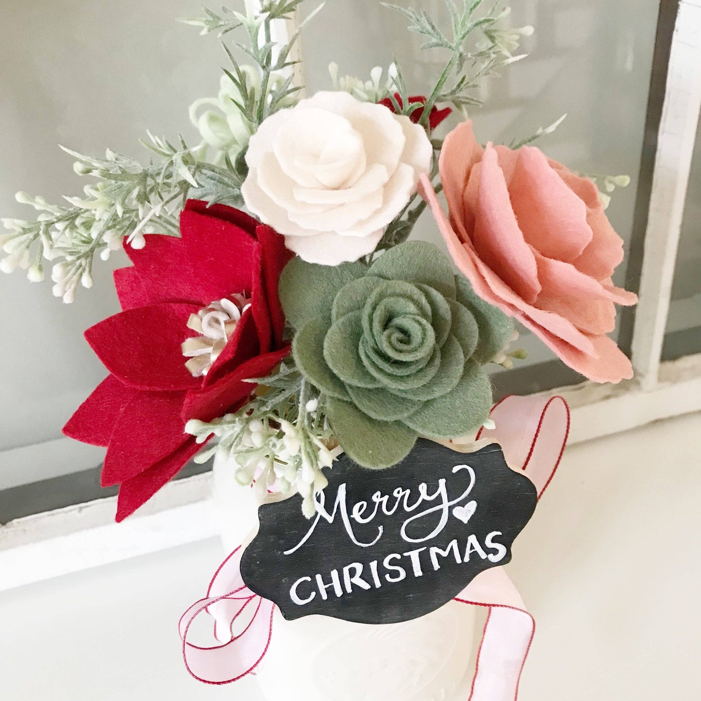 Felt Flower Craft Kit | Holly Jolly Poinsettia