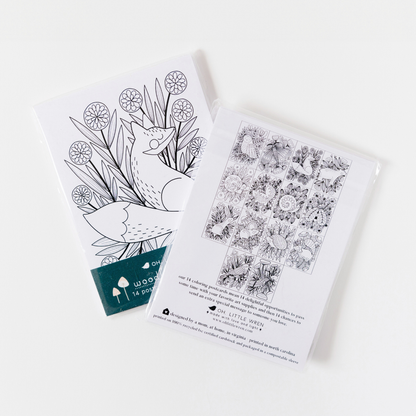 Woodland Coloring Postcards | Set of 14 Illustrated Art Card