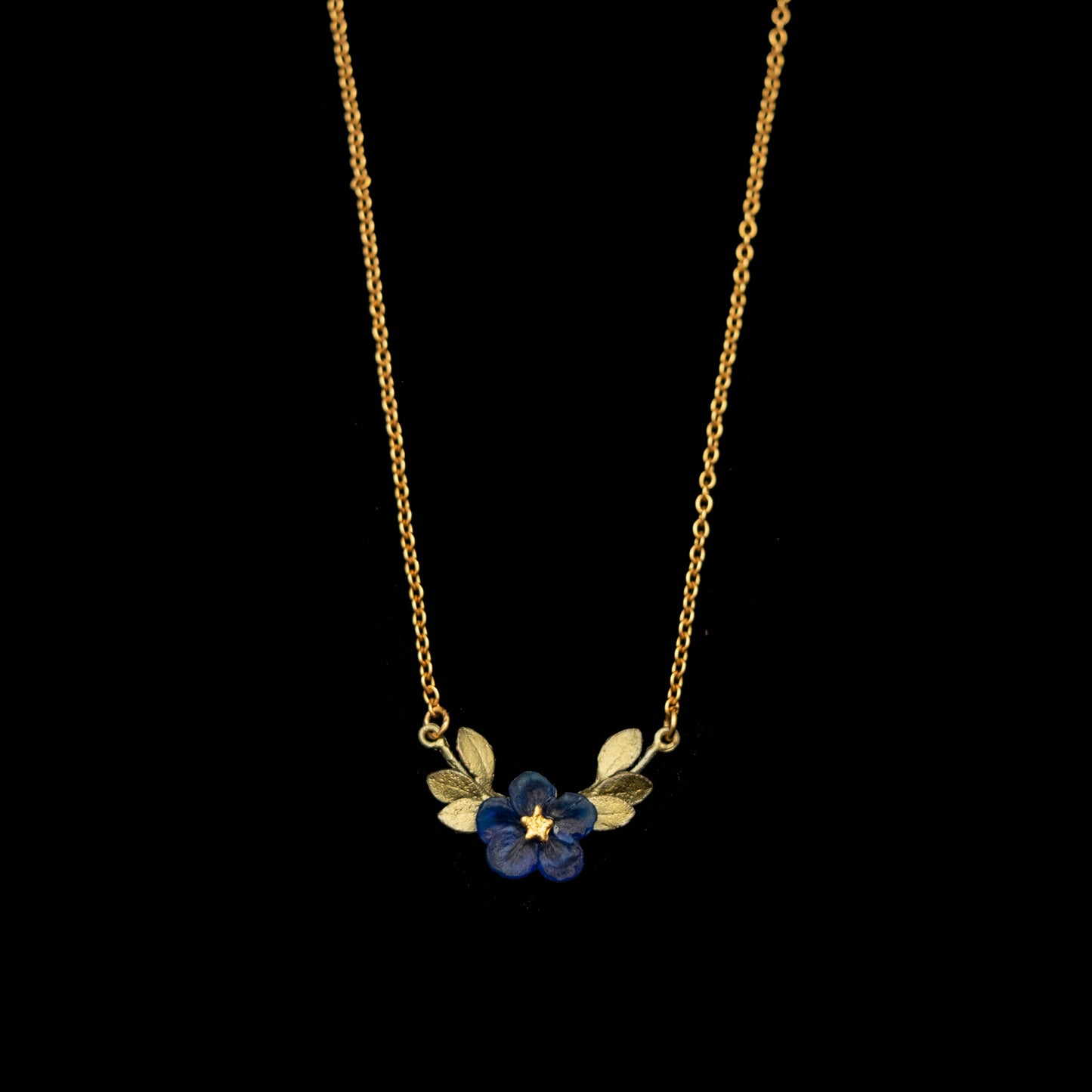Blue Violet Bar Pendant - 16" Adj.