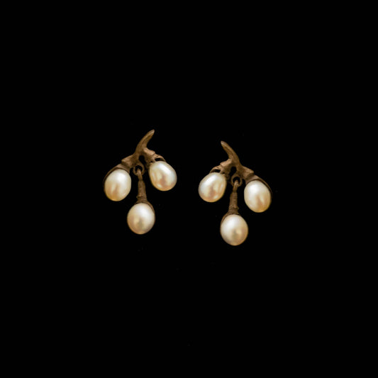 Pussy Willow 3 Branch Post Earrings