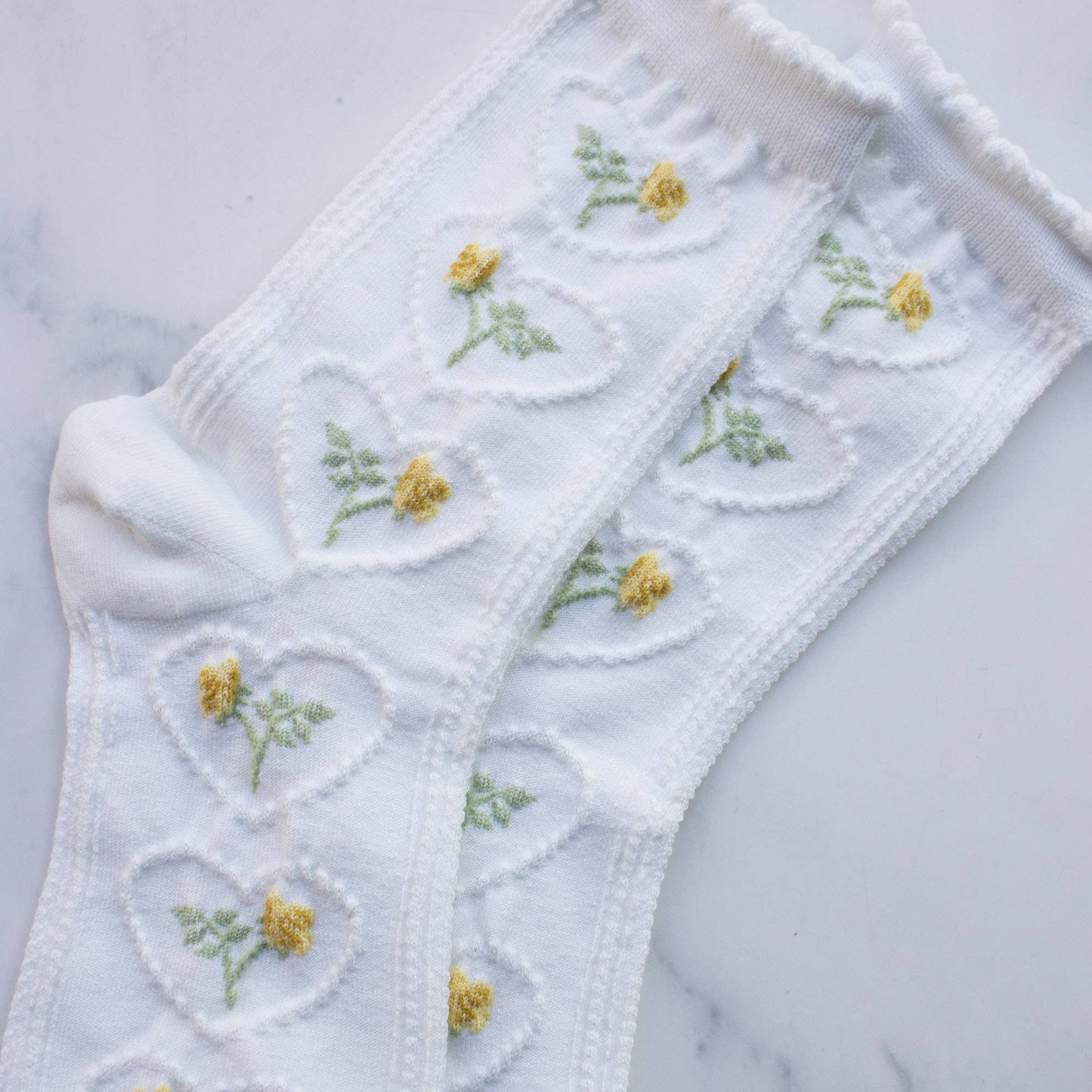 Women's Vintage Rose & Heart Casual Socks