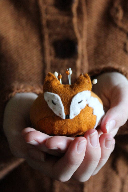 Sleepy Fox Pincushion Sewing Pattern