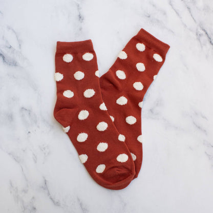 Women's Polka Dots Puff Casual Socks