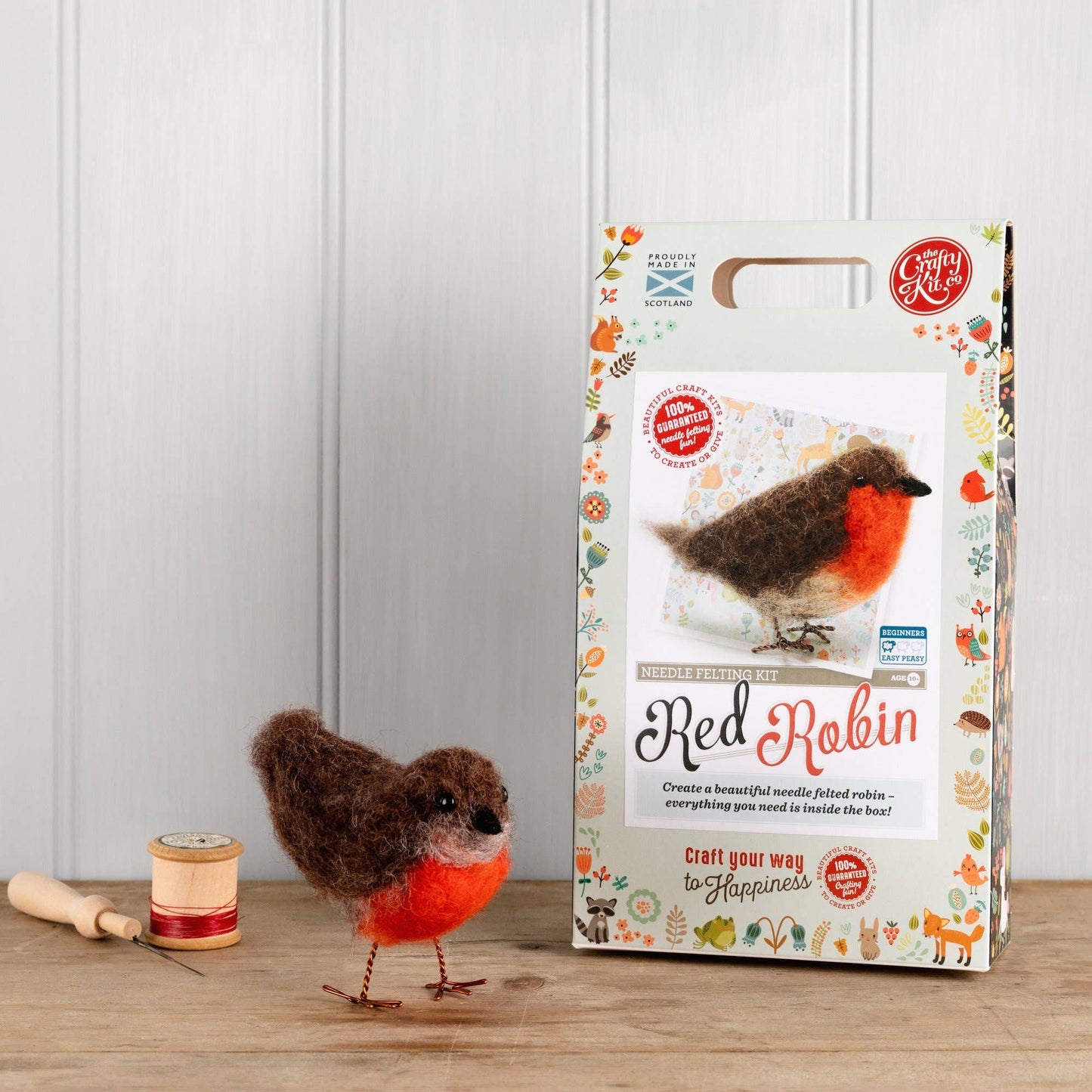 British Birds Red Robin Needle Felting Craft Kit