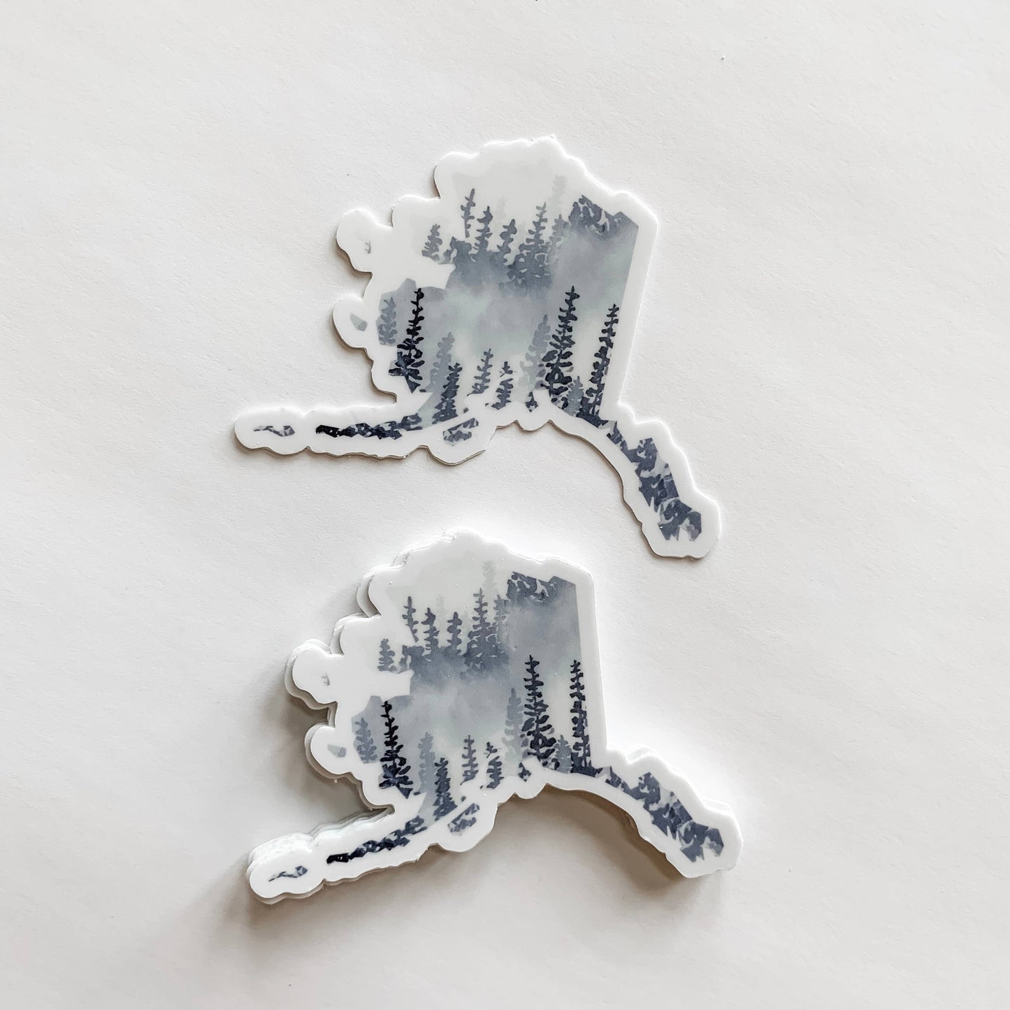 Alaska Forest Gray State Sticker