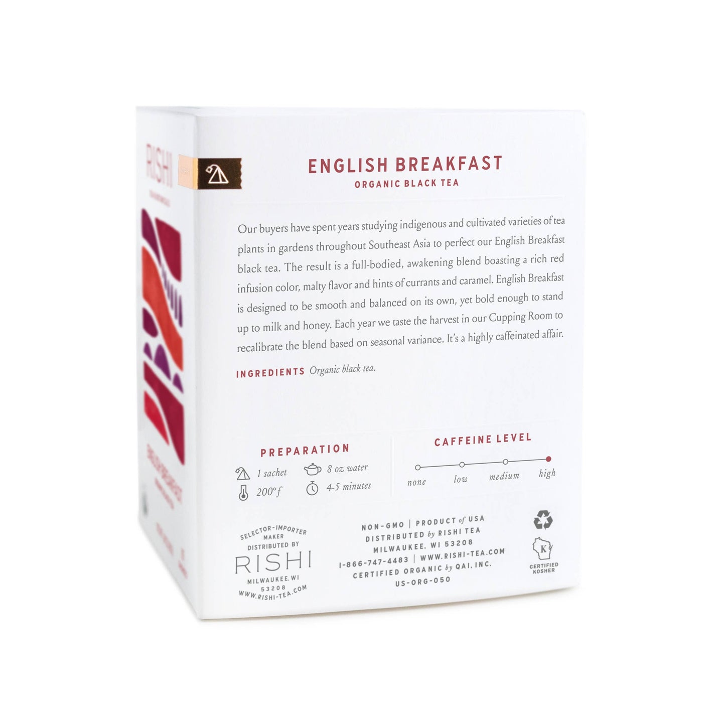 English Breakfast Organic Black Tea Sachets