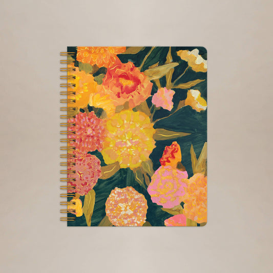 Marigolds Seedlings  8.5" x 11" Notebook
