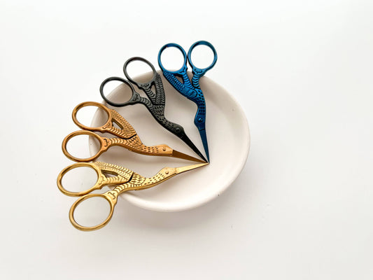 Embroidery stork scissors, small bird scissors