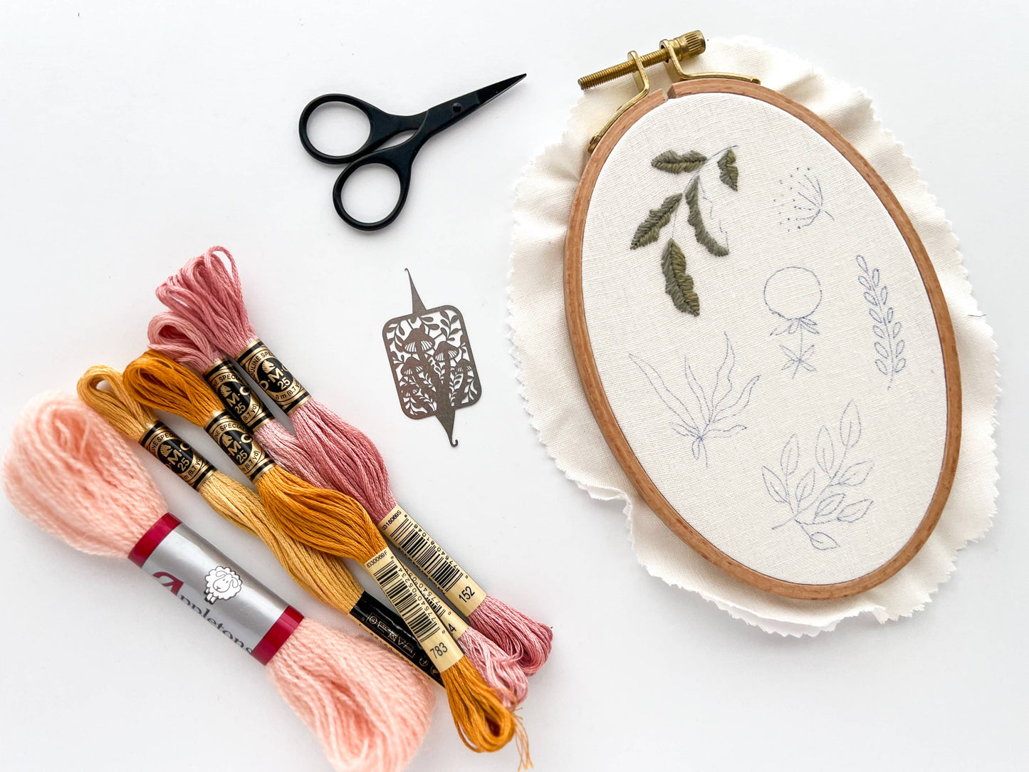 Needle threader for embroidery, cross stitch, sewing