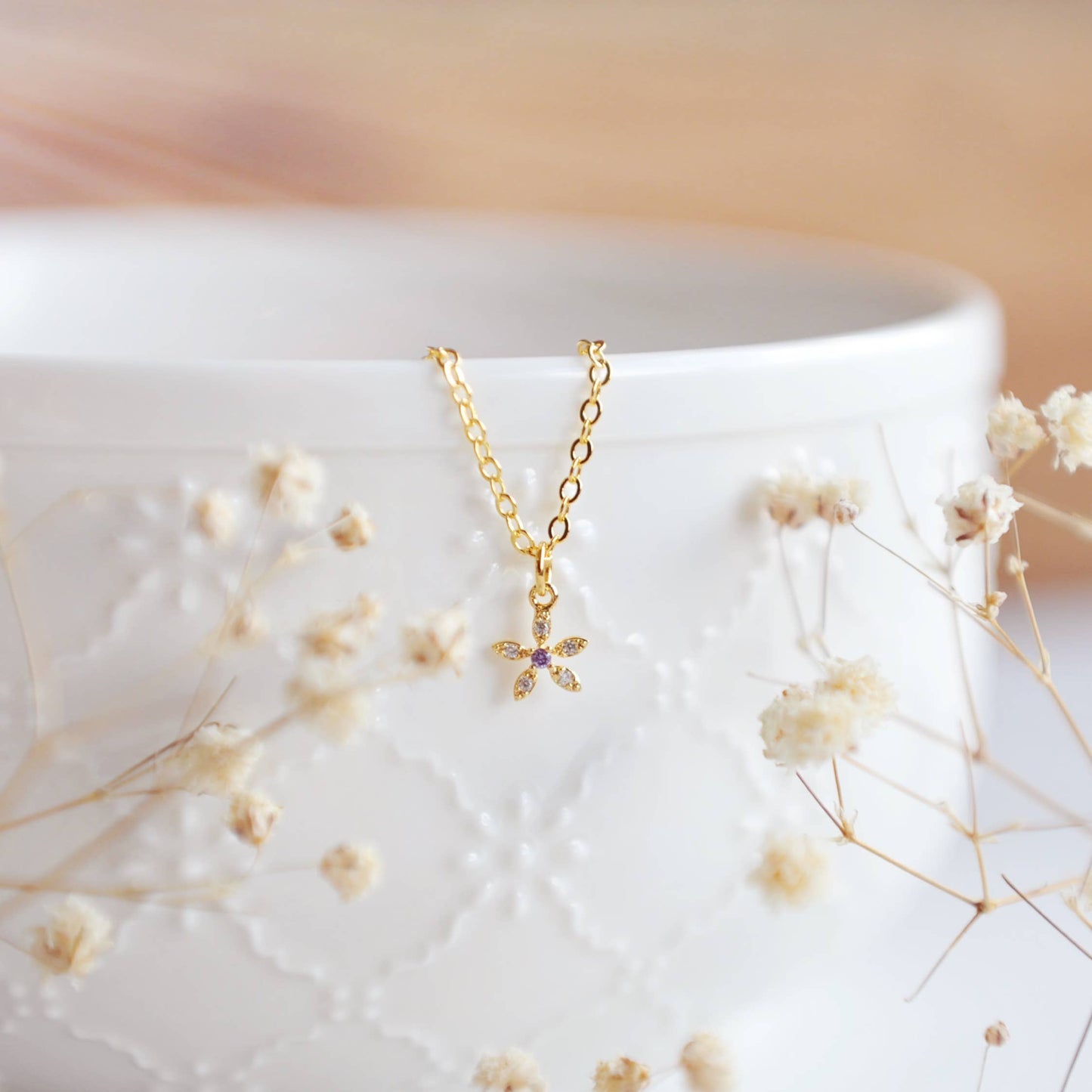 WILD FLOWER, Dainty, Whimsical Necklace