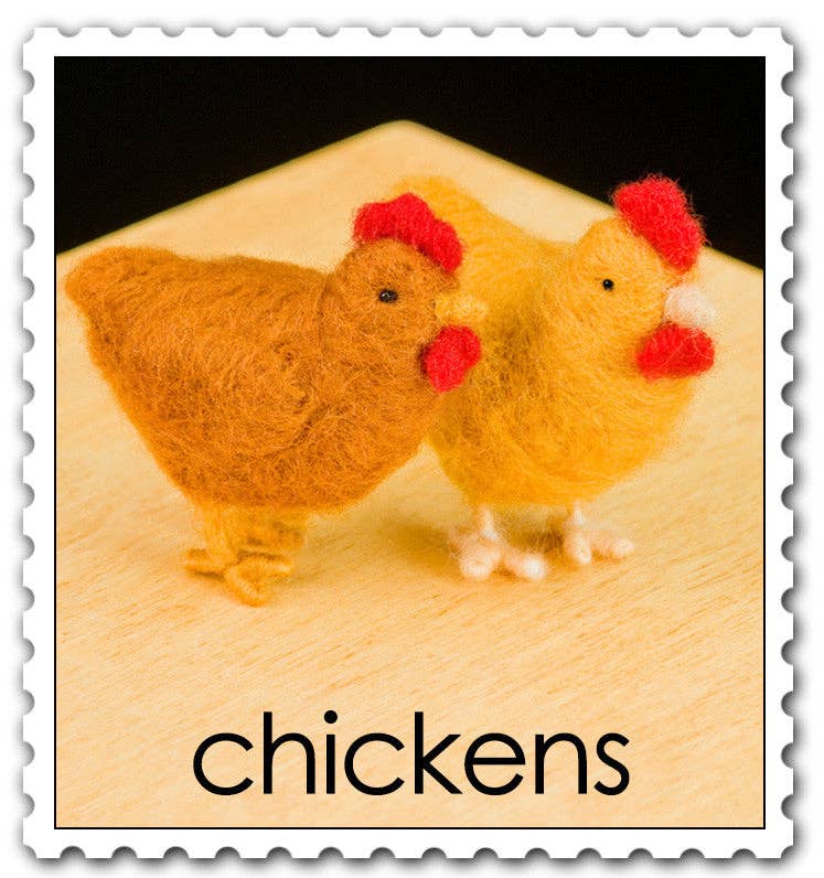 Chickens Felting Kit