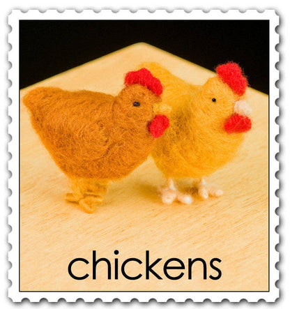 Chickens Felting Kit