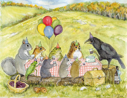 Crow's Toast Notecard