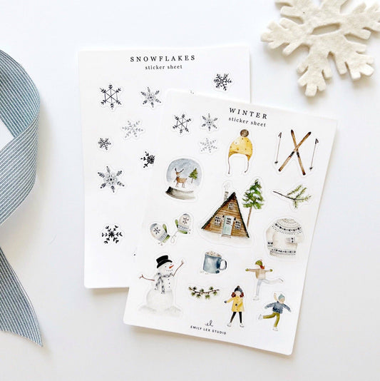 Winter sticker sheets