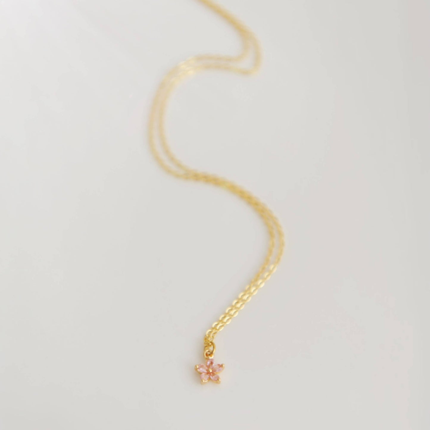Aurelia Pink Flower Necklace 