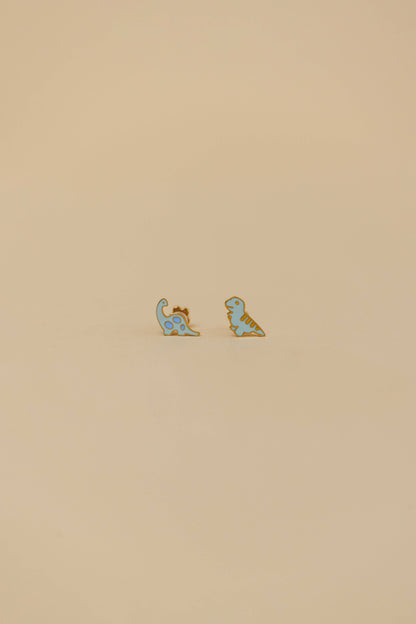 Dinosaur Enamel Flat Back Kids Earrings