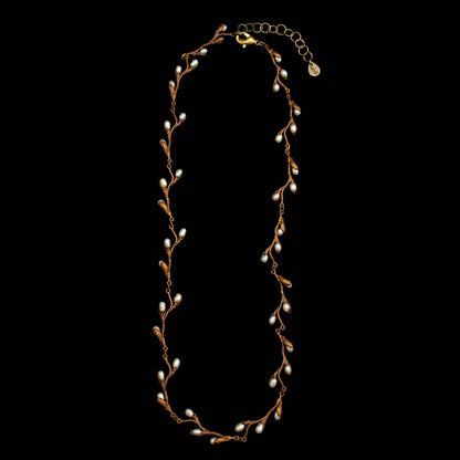 Pussy Willow Delicate Necklace - 16" Adj.