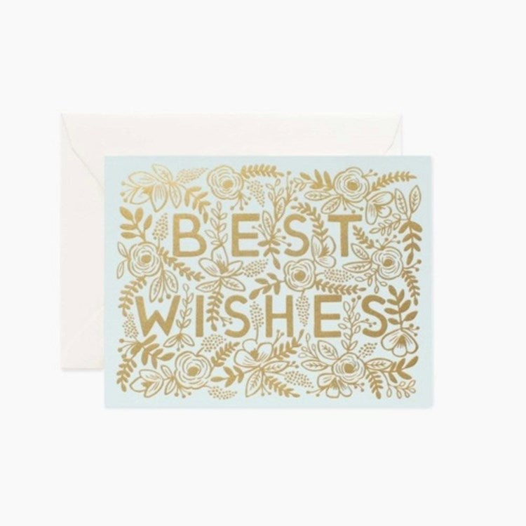 Golden Best Wishes card