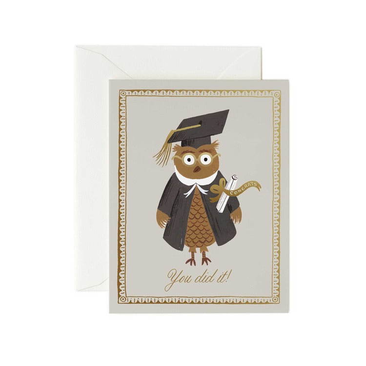 Congrats Owl Graduation Card