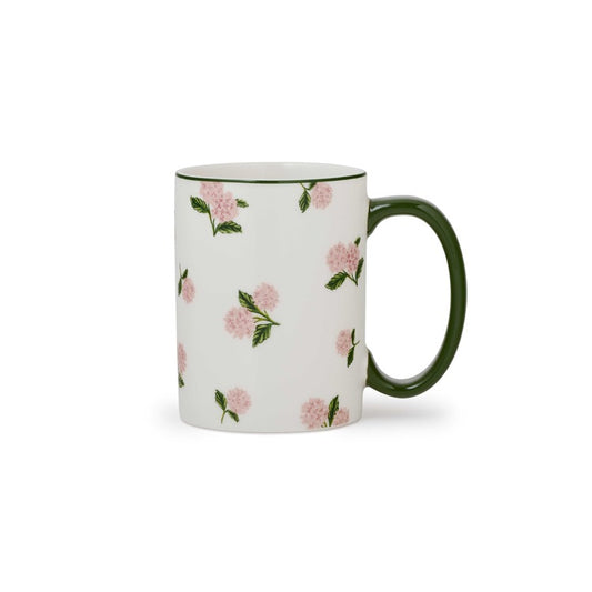 Pink Hydrangea Porcelain Mug