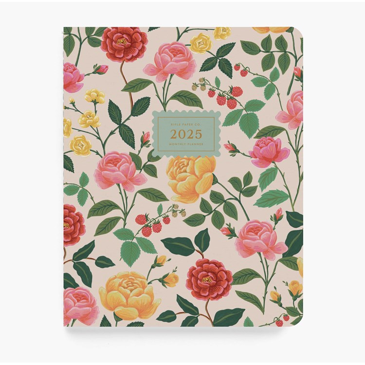 2025 Roses 12-Month Appointment Notebook