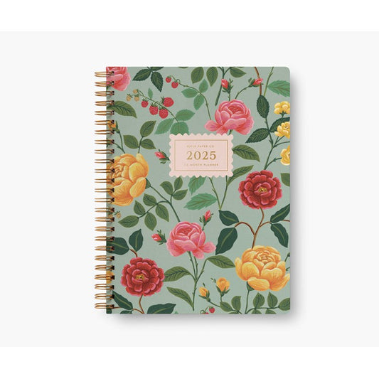 2025 Roses 12-Month Softcover Spiral Planner