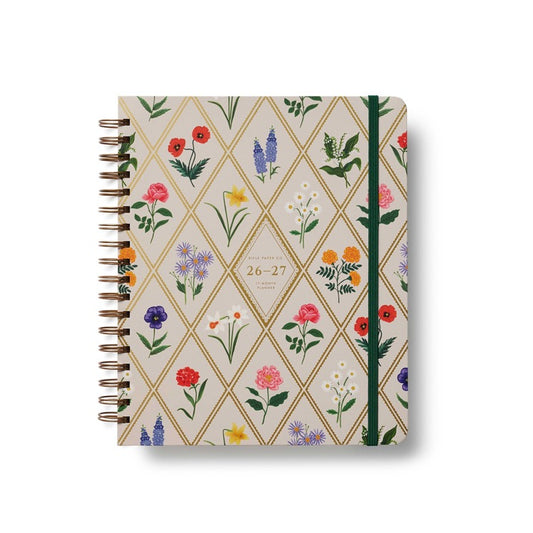 2027 Garden Study 17-Month Academic Hardcover Spiral Planner