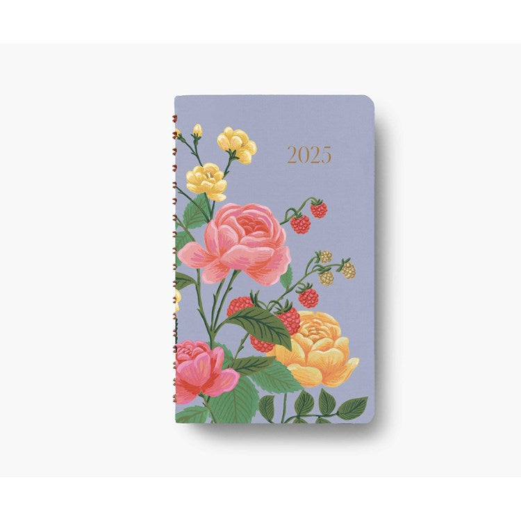 2025 Roses 12-Month Spiral Pocket Planner