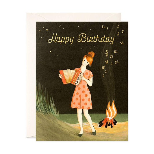 Accordion Player Birthday Card