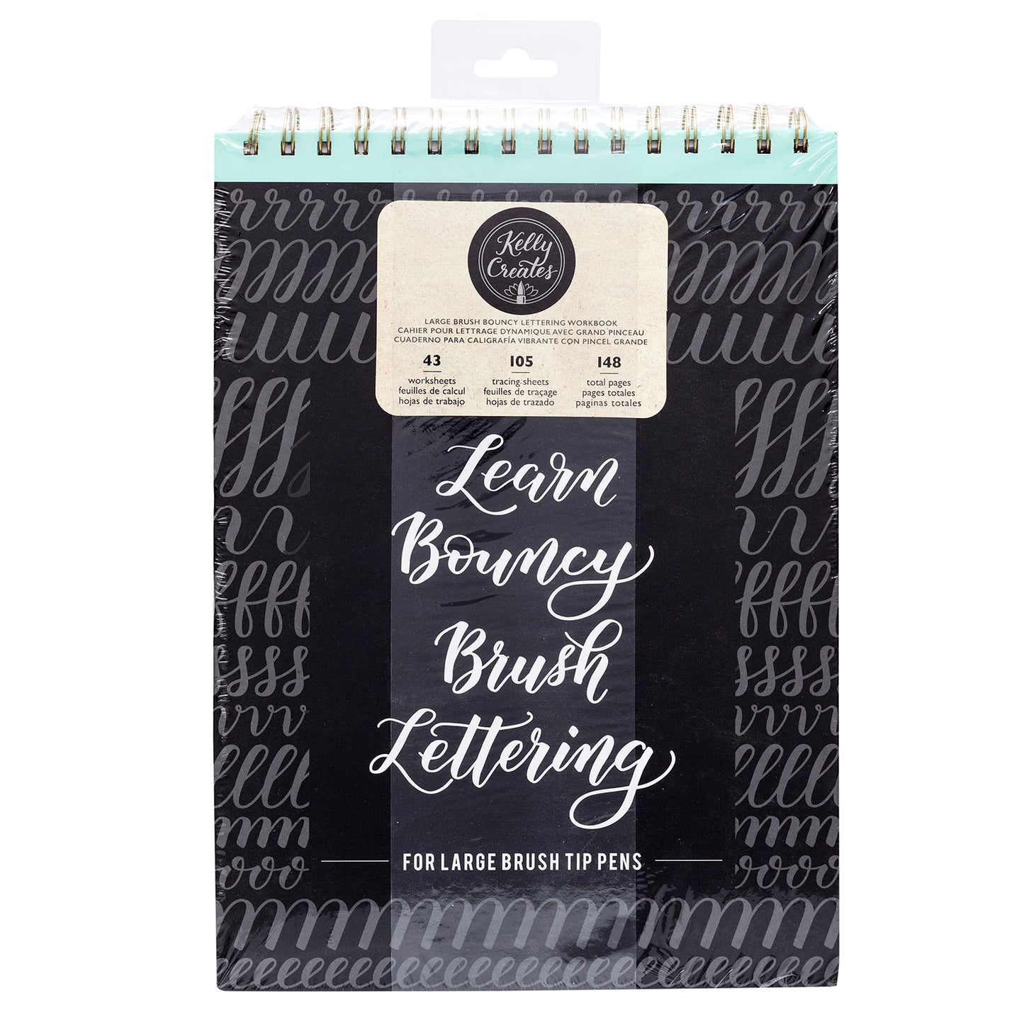 Kelly Creates Large Brush Bouncy Lettering Workbook