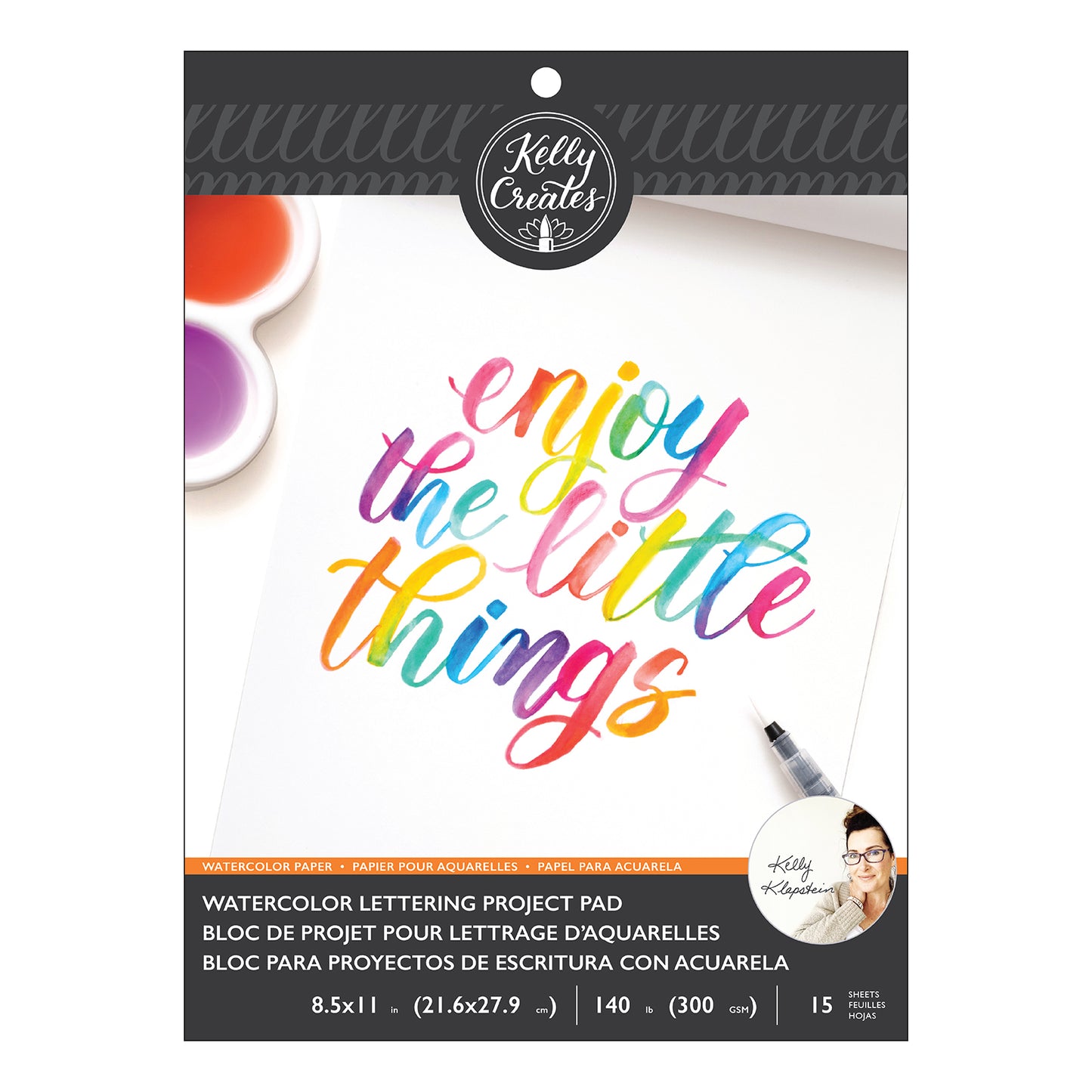 Kelly Creates Watercolor Lettering Project Pad