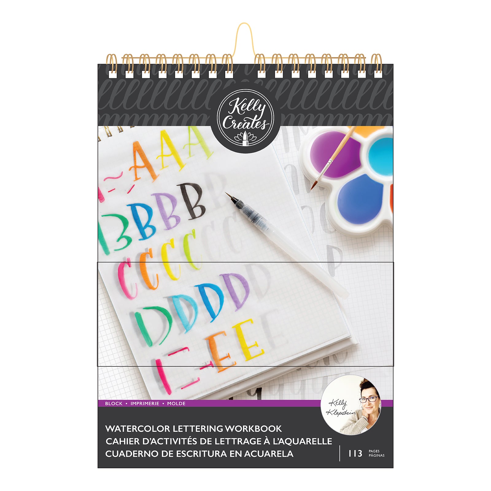 Kelly Creates Watercolor Lettering Workbook, Block Lettering – The Net Loft