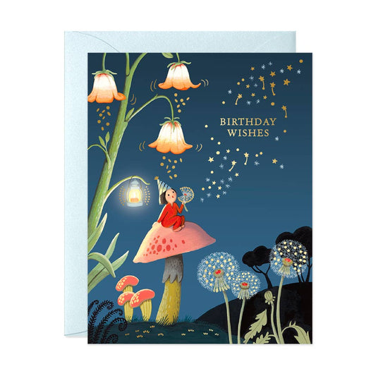 Dandelion Night Birthday Card