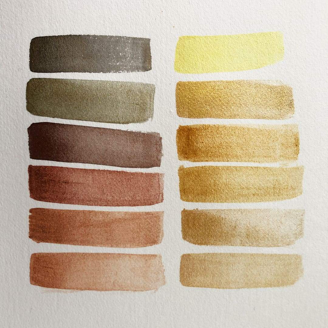 Etchr Pearlescent Watercolours  Golden 12 Half Pan Set – Etchr Lab