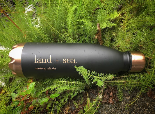 Land+Sea Copper Black Water Bottle
