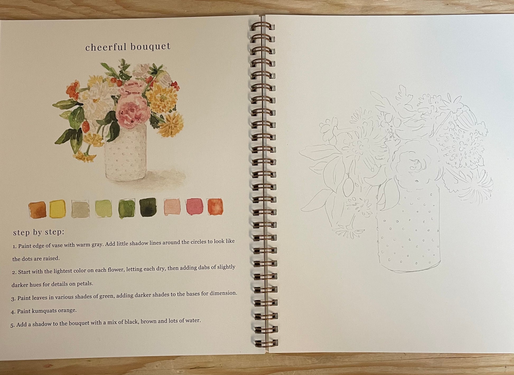 Emily Lex Watercolor Work Book - Flowers - niconeco zakkaya