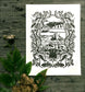 Cordova, Alaska  "Follow the Fish, Follow the Knitting" Gansey Papercut Print