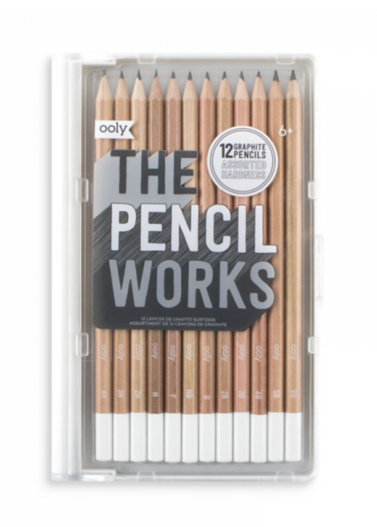 The Pencil Works - 12 Graphite Pencils, Assorted Hardness